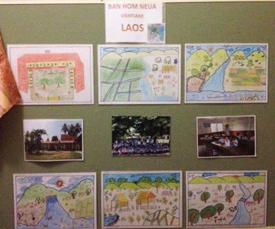 Photoof a display about Laos at Ainslie School
